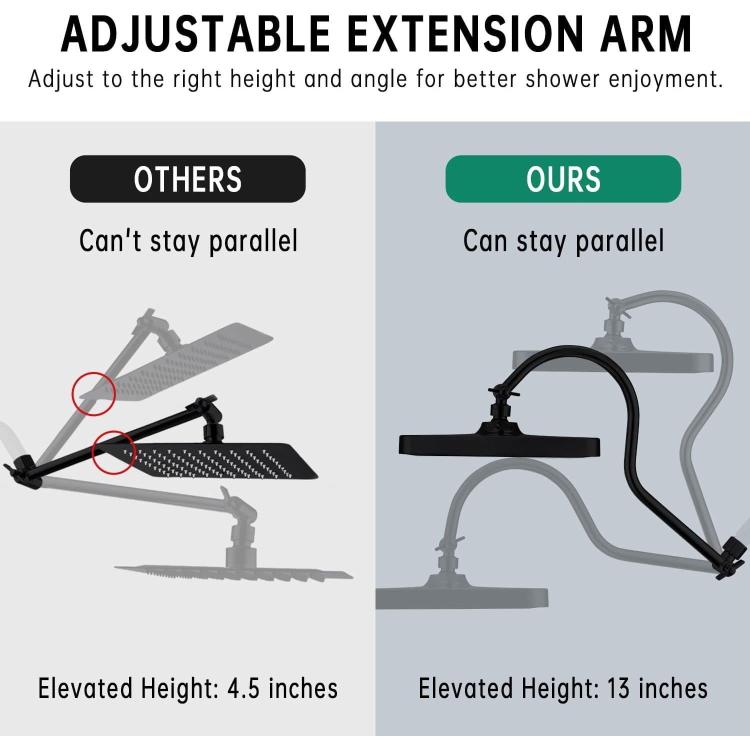 Cabezal de Ducha de Lluvia 33 cm V-Frankness con Ducha Manual