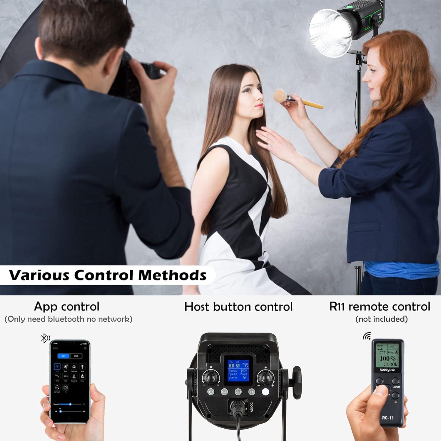 Weeylite Luz Estroboscópica 200W 5600K para Fotografía y Video