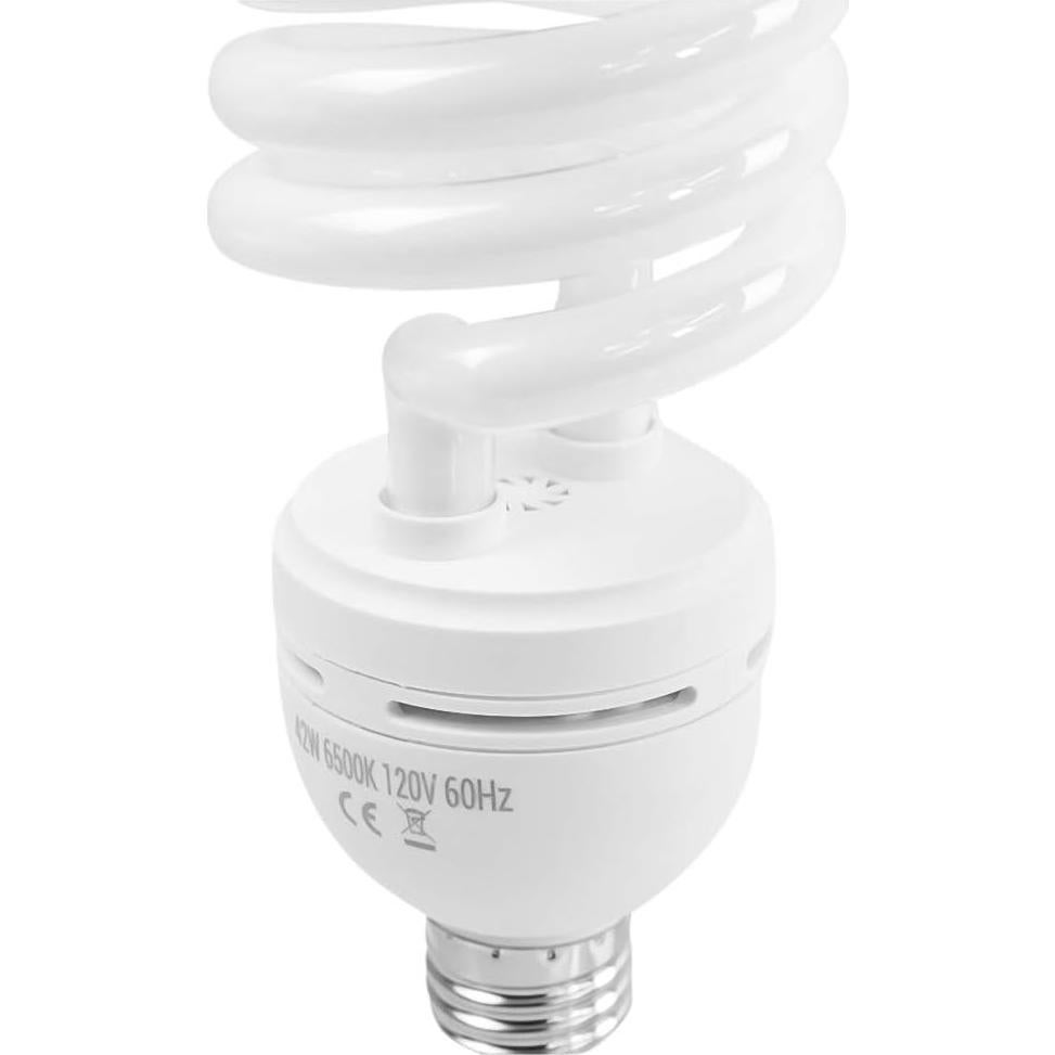 Bombilla Fluorescente Espiral Foto&Tech 42W 6500K E26 (4 Unidades)