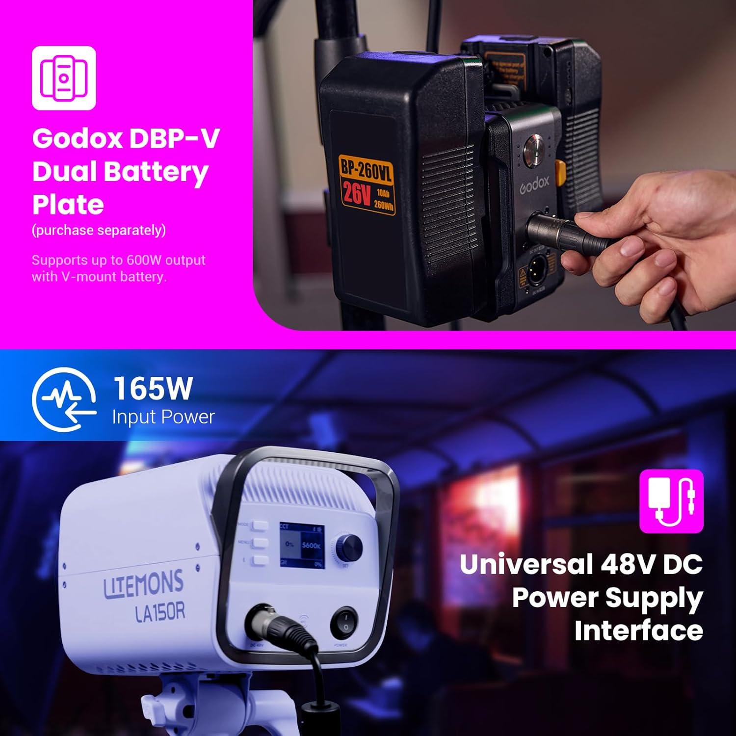 Godox LA150R K1 Luz LED RGB 165W 1800-10000K con App