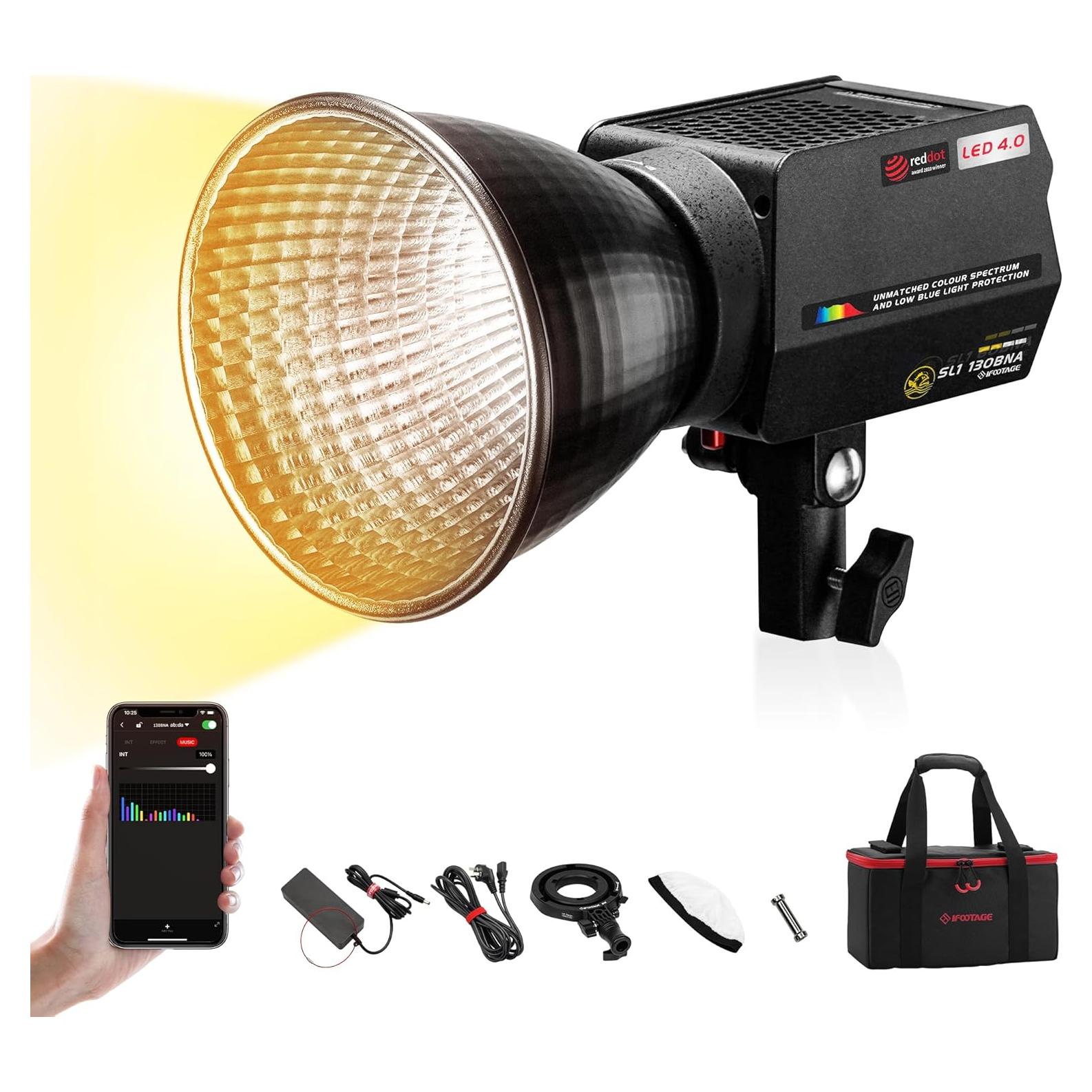 Luz de Video LED Bi-Color IFOOTAGE SL1 130BNA 2700K-6500K