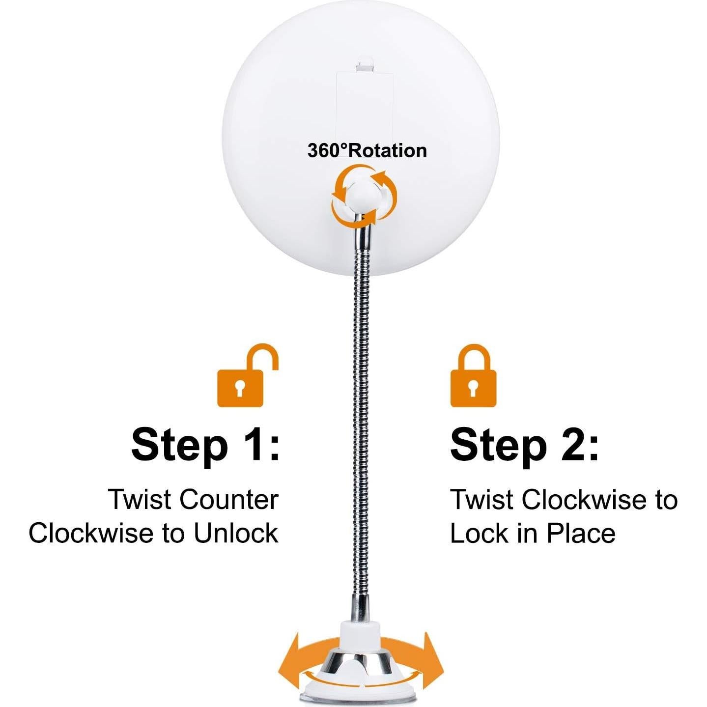 Espejo de Maquillaje Aumentado 10x Brightown con Luz LED