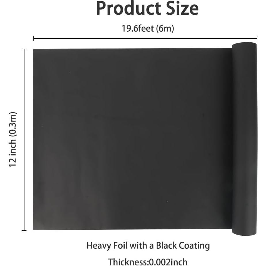 Rollo de Foil Negro Mate 30.48 cm x 5.99 m para Fotografía