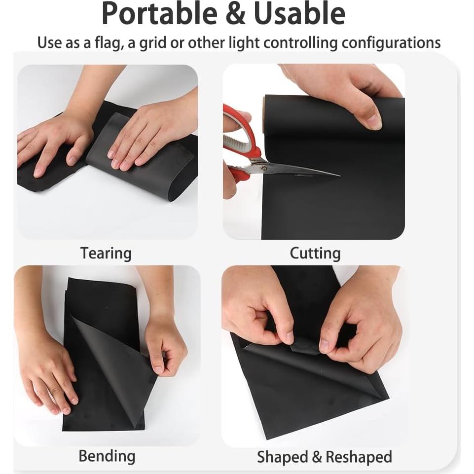 Rollo de Foil Negro Mate 30.48 cm x 5.99 m para Fotografía