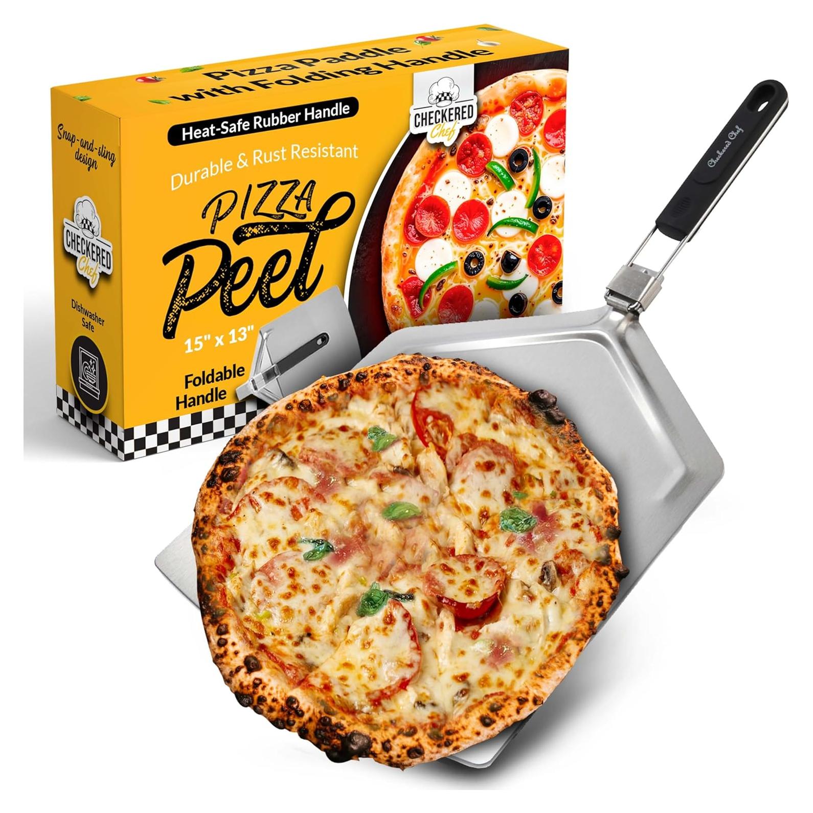 Pala para Pizza Checkered Chef 33x38 cm Acero Inoxidable