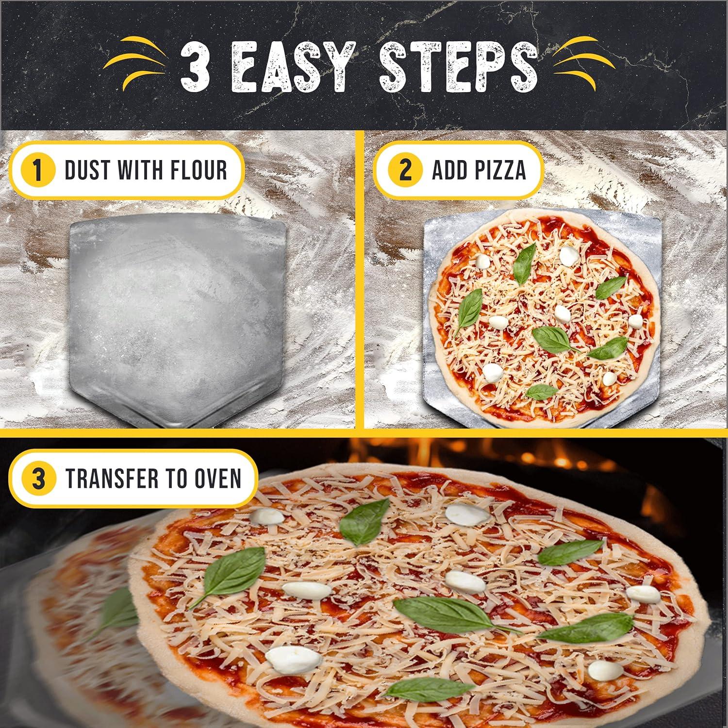 Pala para Pizza Checkered Chef 33x38 cm Acero Inoxidable