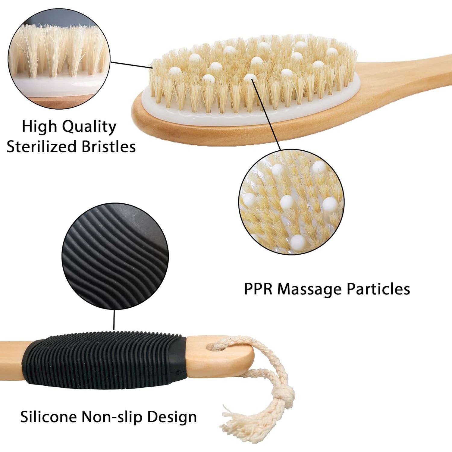 Cepillo de Baño OWIIZI con Masajeadores y Mango Antideslizante