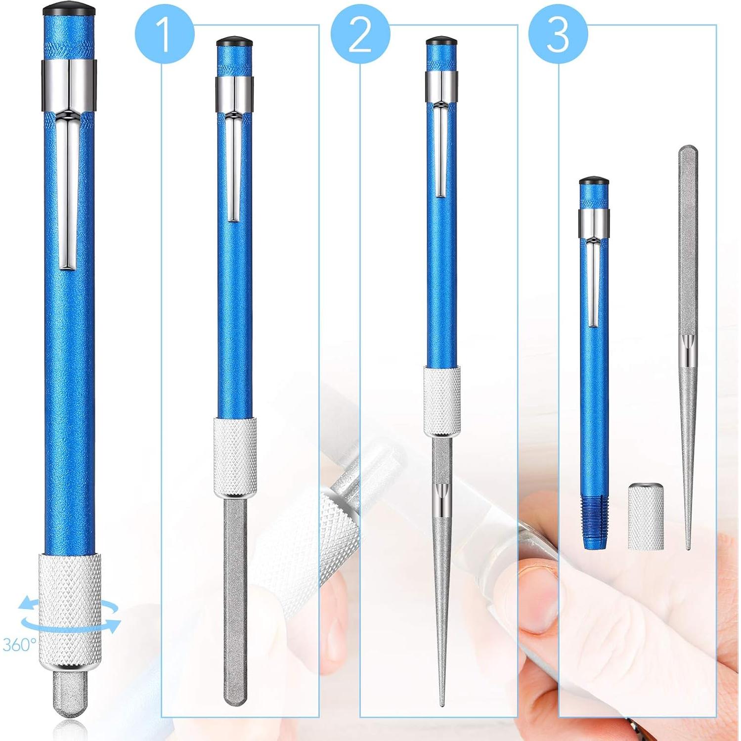 Afilador de Cuchillos Retráctil de Diamante Honoson - 2 Piezas