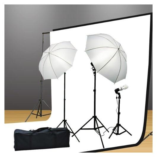 Kit de Iluminación Continua ePhoto H103 con Soportes y Paraguas