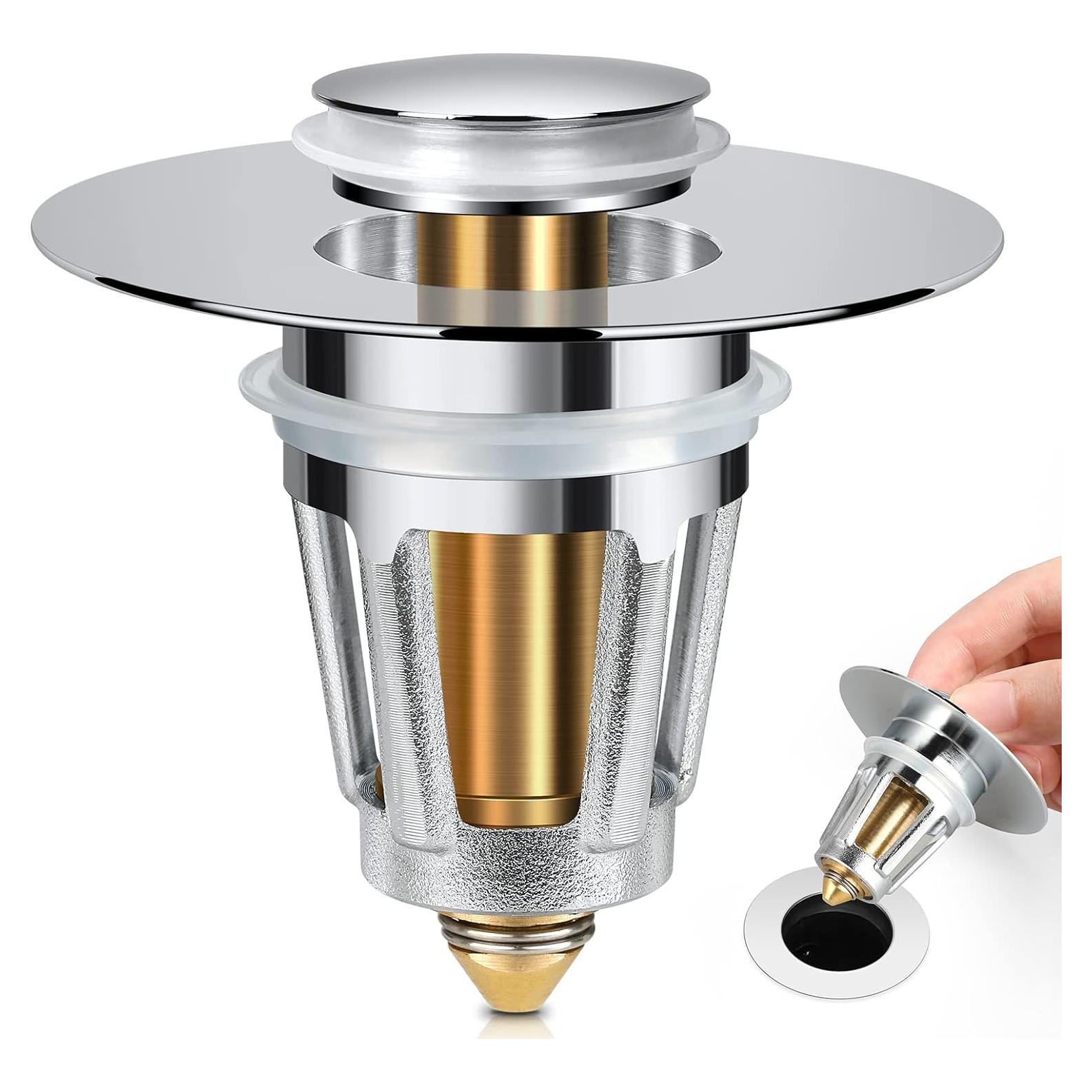 Tapón de Lavabo Universal DZOFXMI, Acero Inoxidable, Anti-obstrucción