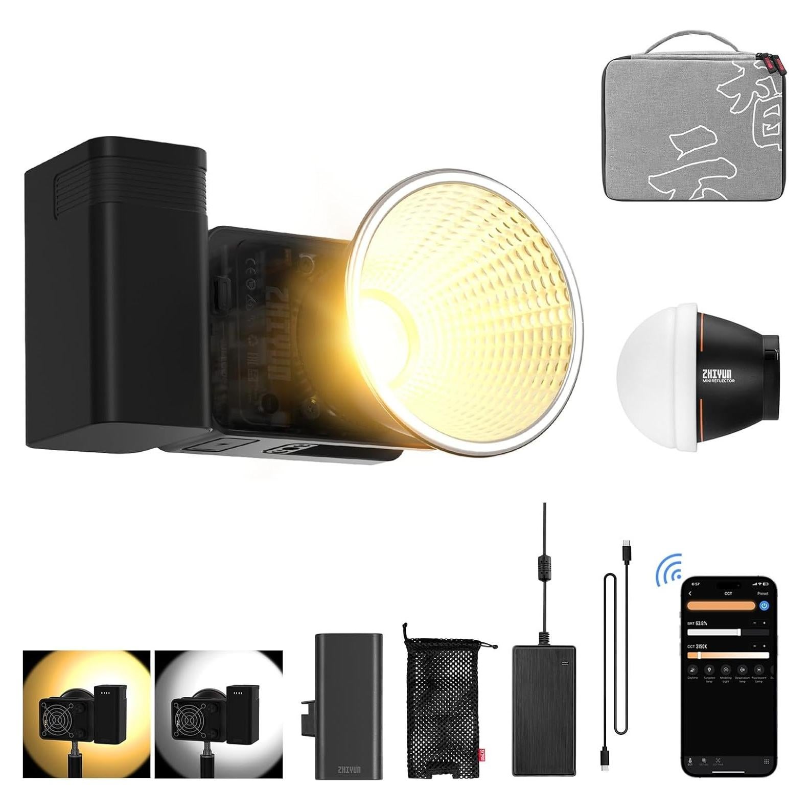 Luz de Video Bi-Color Zhiyun X60 Combo 60W 2700-6500K