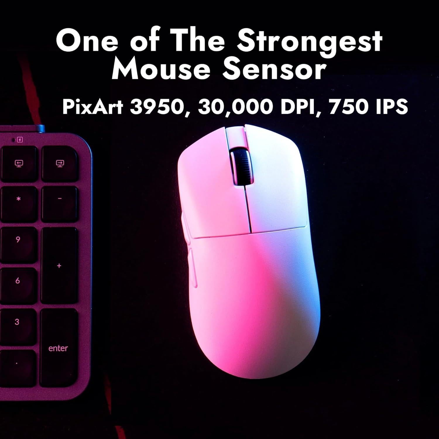 Ratón Inalámbrico LEMOKEY G1 Ultra-Ligero 55g 8000 Hz