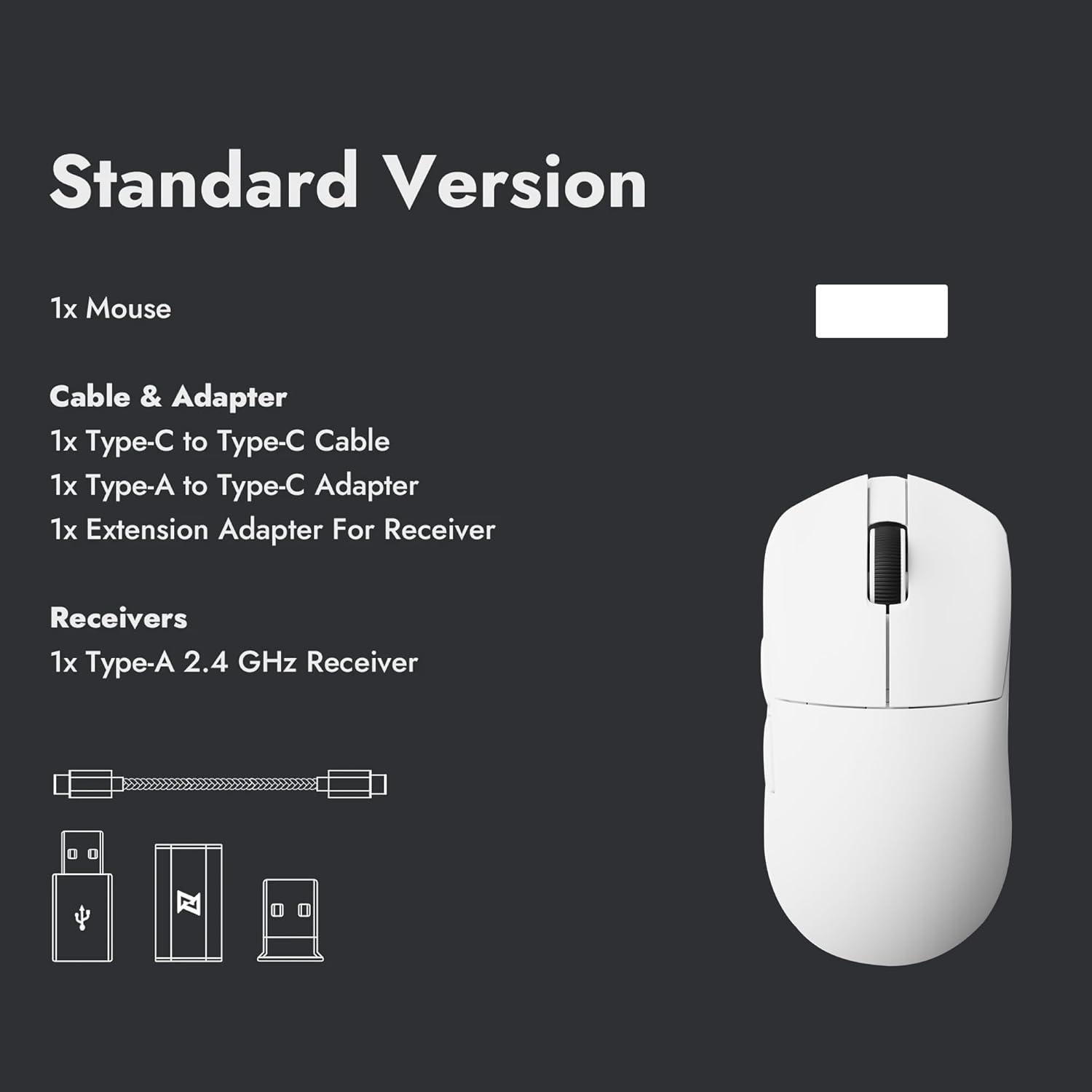 Ratón Inalámbrico LEMOKEY G1 Ultra-Ligero 55g 8000 Hz