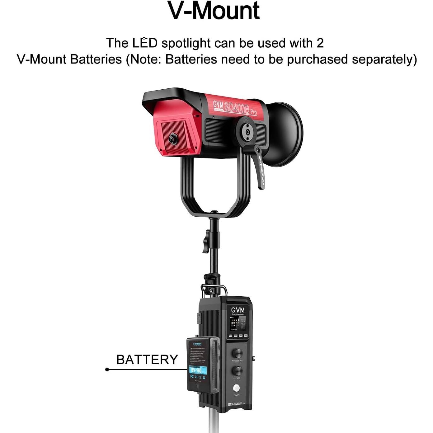 Luz de Video LED GVM Pro 400B 400W Control APP CRI97+