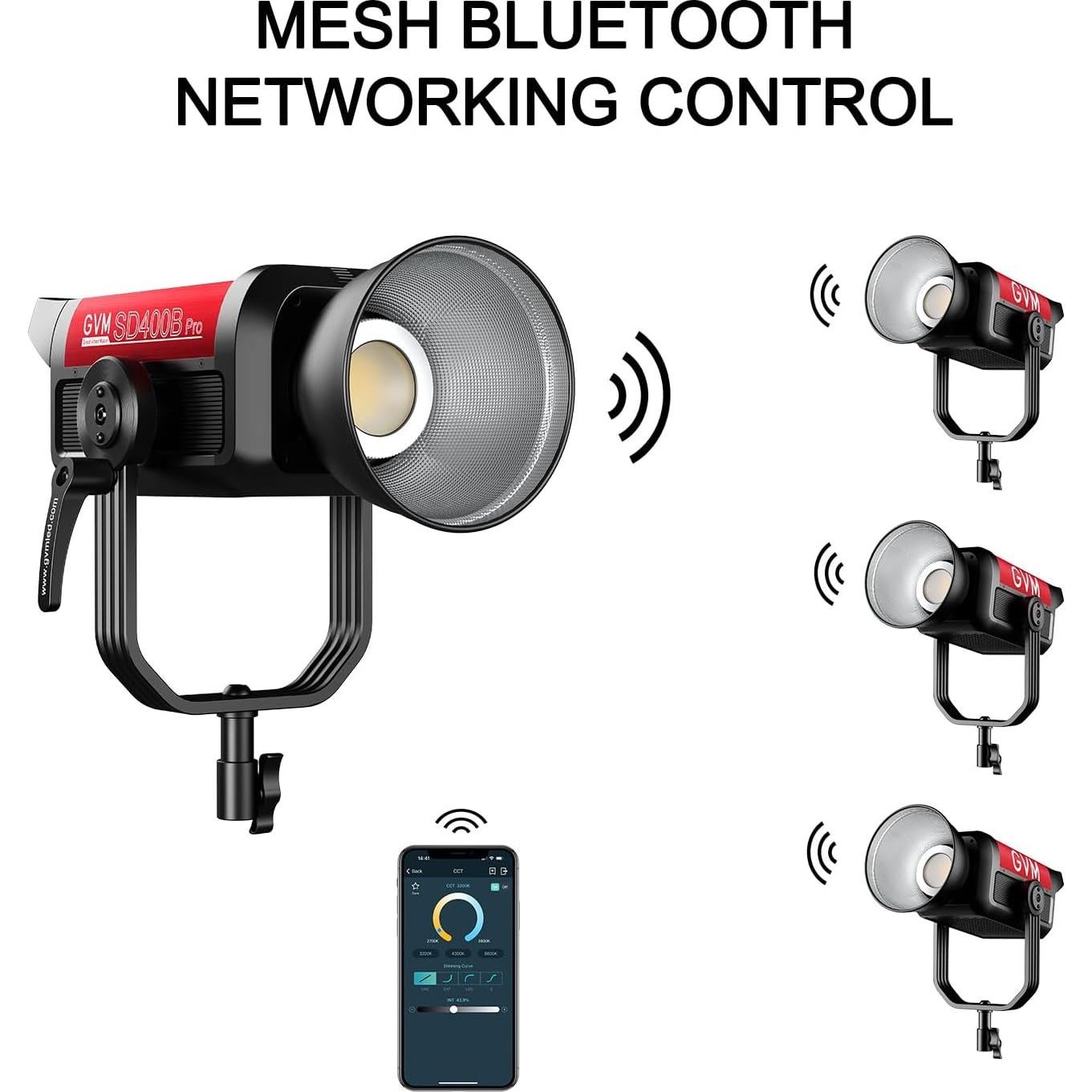 Luz de Video LED GVM Pro 400B 400W Control APP CRI97+