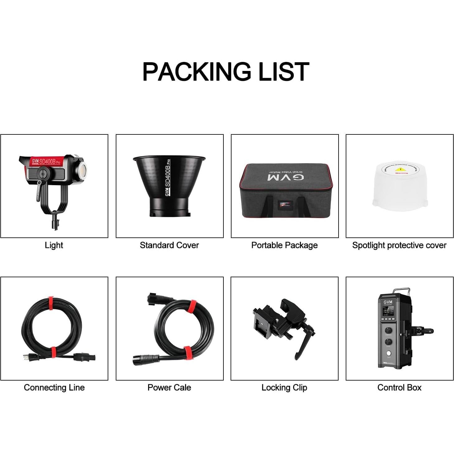 Luz de Video LED GVM Pro 400B 400W Control APP CRI97+