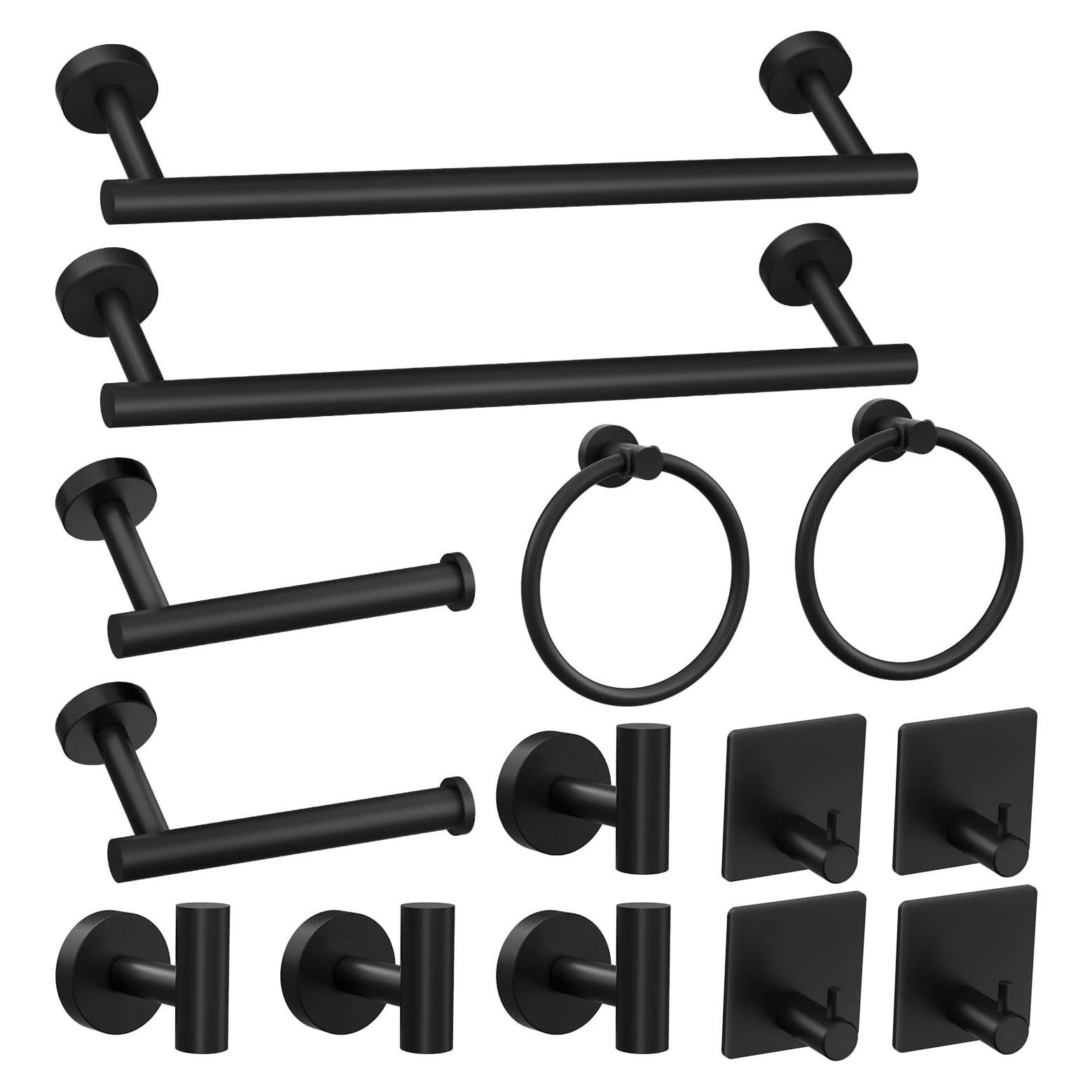 Juego de Accesorios de Baño Lckppt 14 Piezas Acero Inoxidable