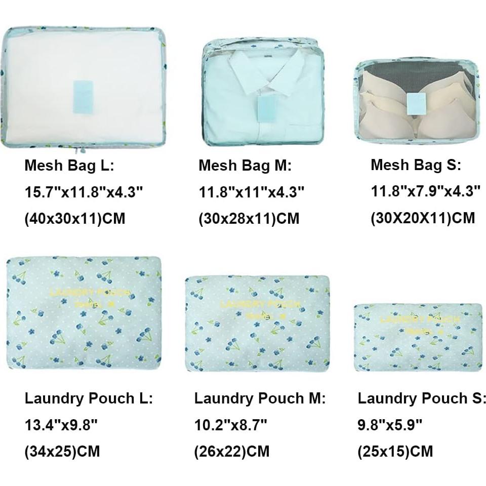 Cubes de Empaque Fxkoolr 6 Piezas Organizador de Viaje