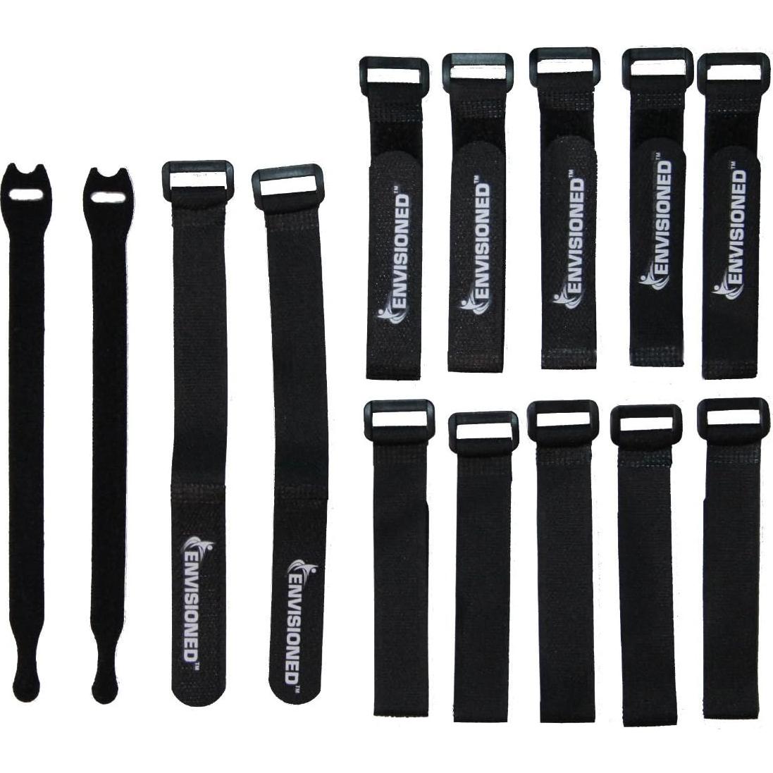 Correas de Cincha Reutilizables Envisioned 2 cm x 20 cm - Paquete de 12