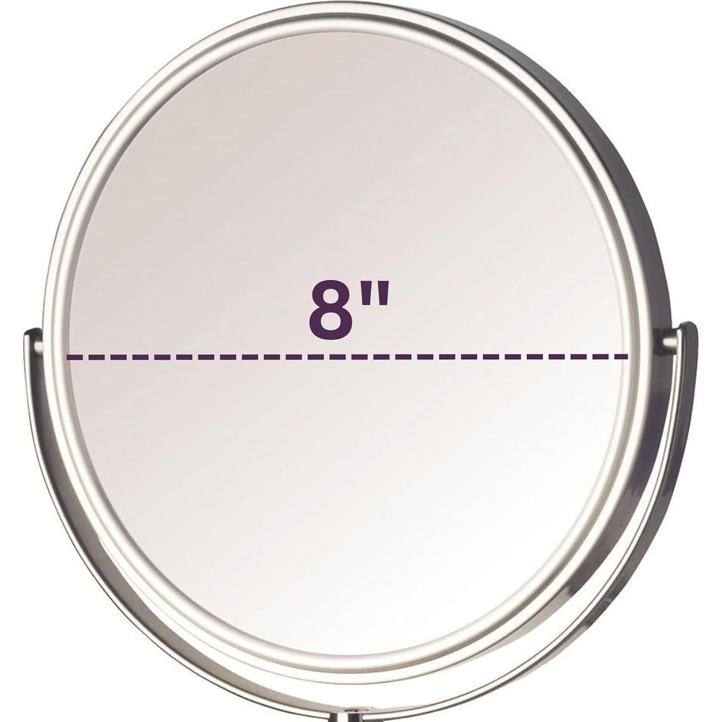 Espejo de Maquillaje Jerdon JP7506N 8" Doble Cara Niquel