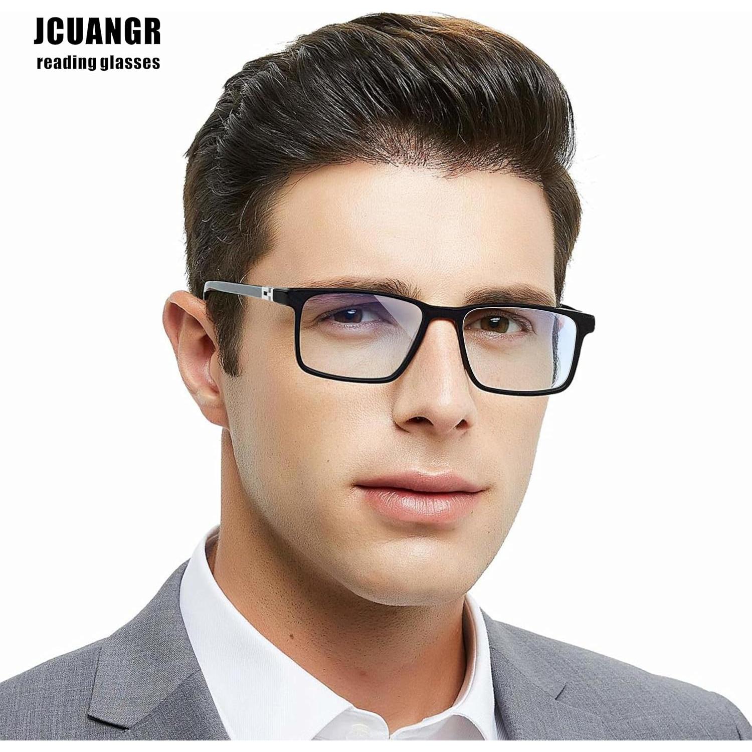 Gafas de lectura multifocales Jcuangr 2.0x con luz azul