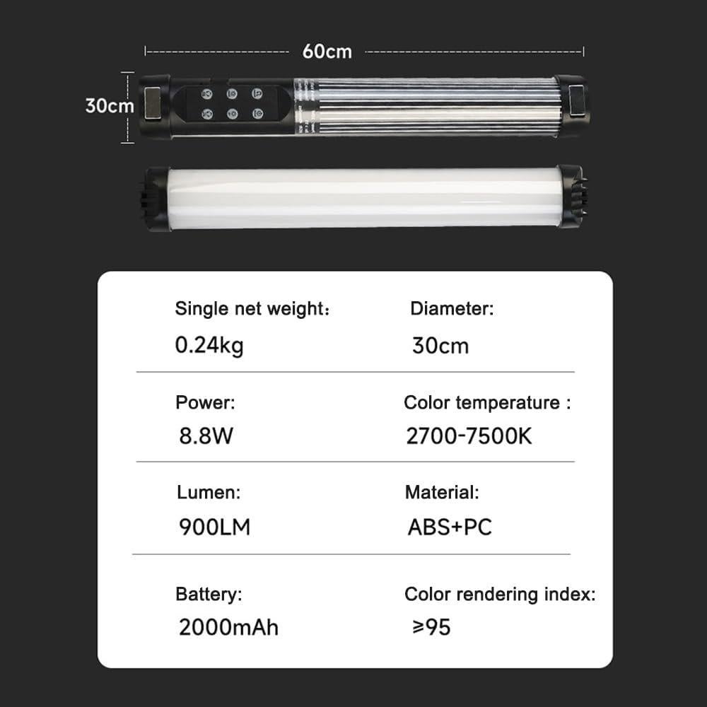 Lámpara de Fotografía Portátil Camnoon RGB LED 2000mAh 49 Modos