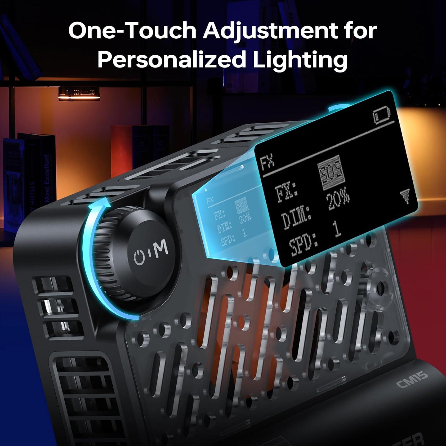 ZHIYUN CINEPEER CM15 Luz de Video RGB 15W Portátil 400g