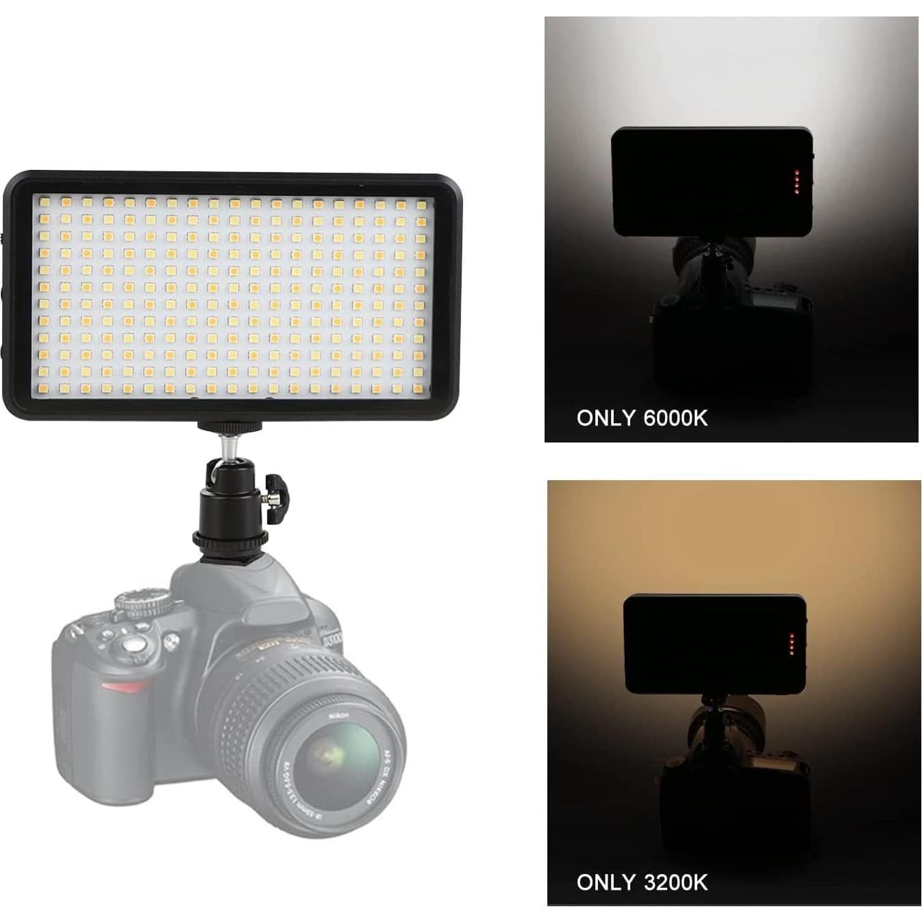 Luz de Video LED WSKJ W228 6000K Regulable 2000Lm