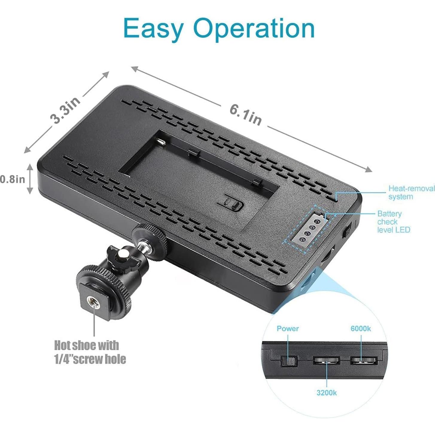 Luz de Video LED WSKJ W228 6000K Regulable 2000Lm