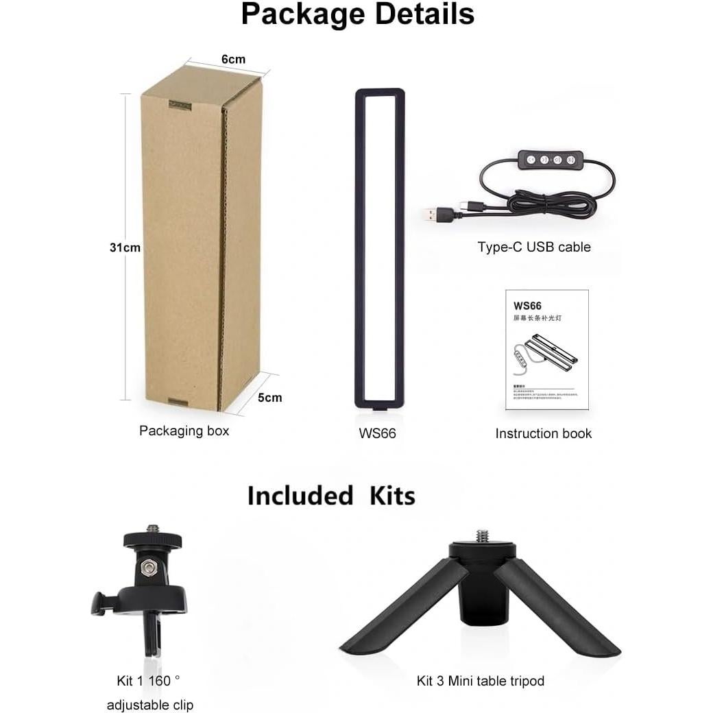 Iluminación LED para Videoconferencias LinYuchi con Trípode