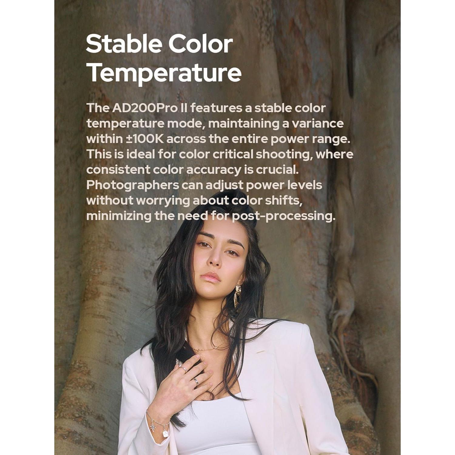 Flash Godox AD200 Pro II con Cabezas Mejoradas y LED Bicolor