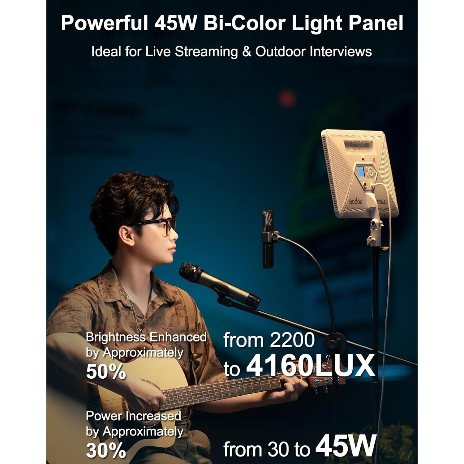 Panel de Luz LED Bi-Color Godox P260C PRO 45W 2800K-6500K