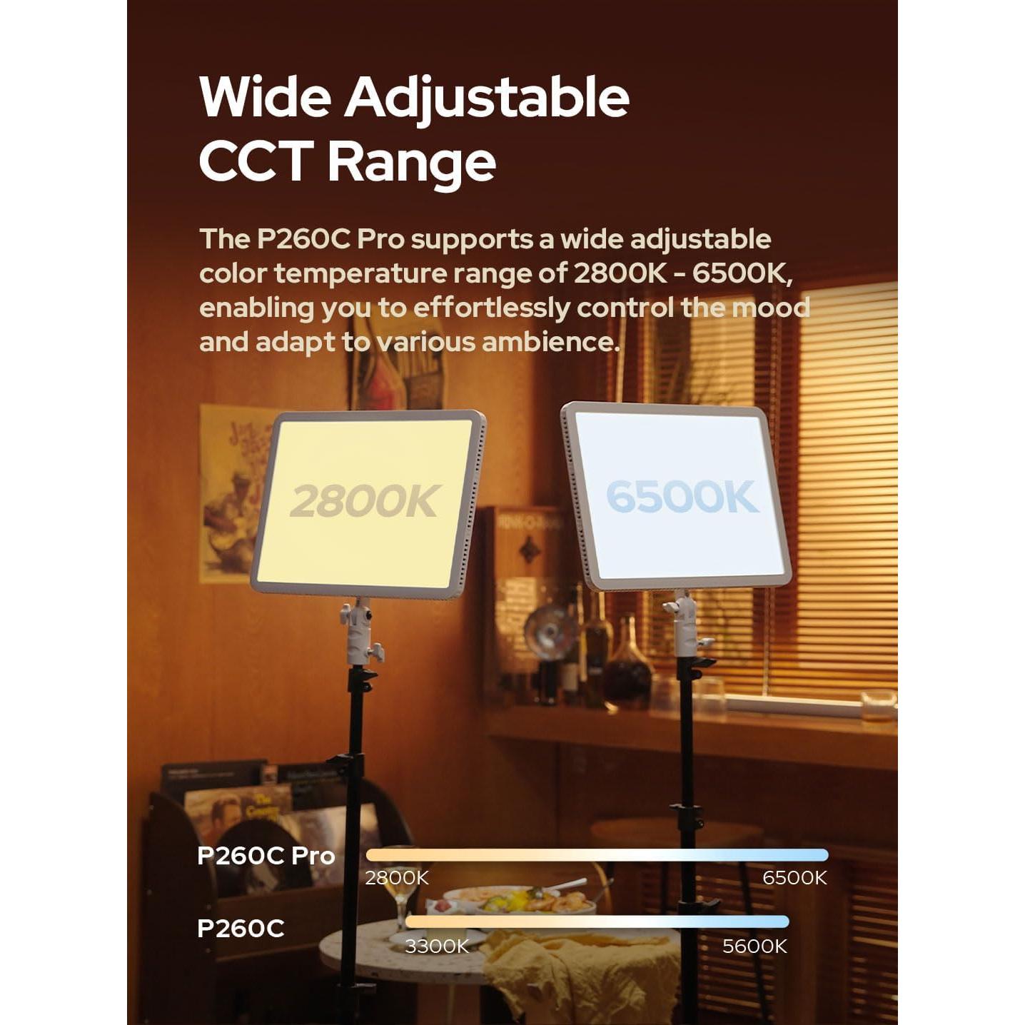 Panel de Luz LED Bi-Color Godox P260C PRO 45W 2800K-6500K