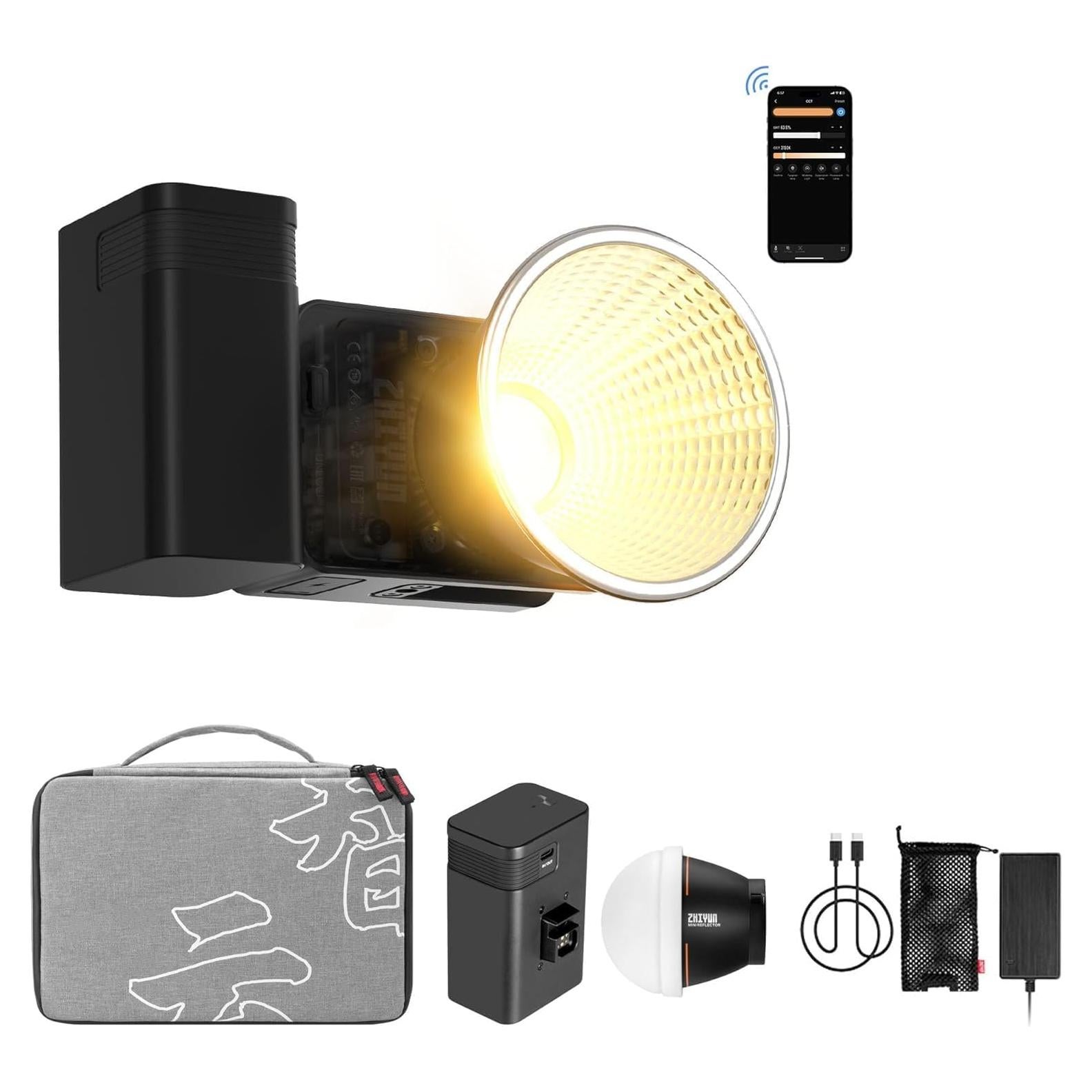 ZHIYUN Molus X60 Combo Luz LED Bi-Color 2700K-6500K 60W