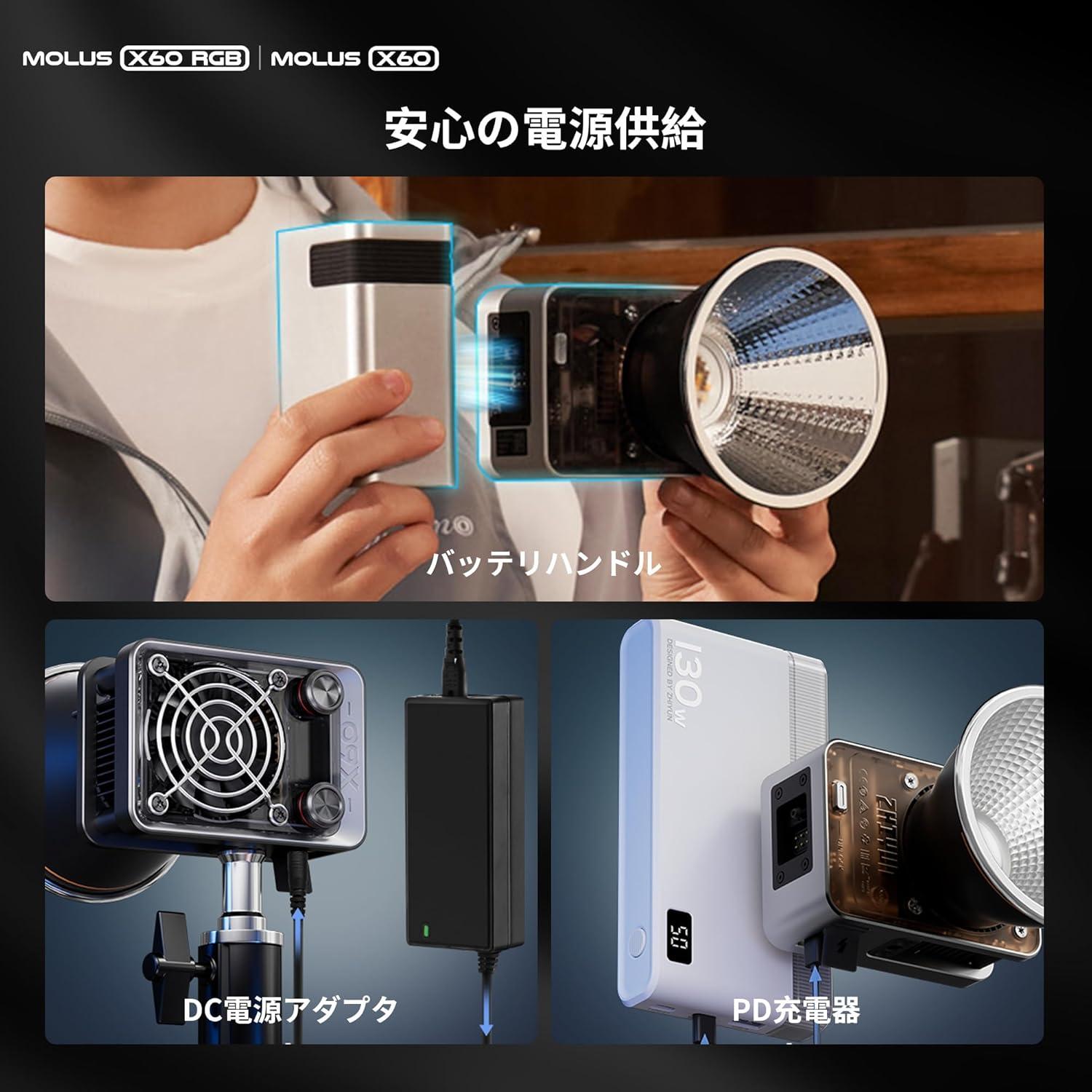 ZHIYUN Molus X60 Combo Luz LED Bi-Color 2700K-6500K 60W