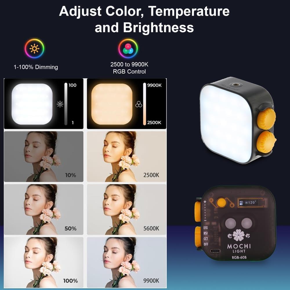 Luz de Video RGB Genaray GEAZ1RGB60B Recargable 2000mAh