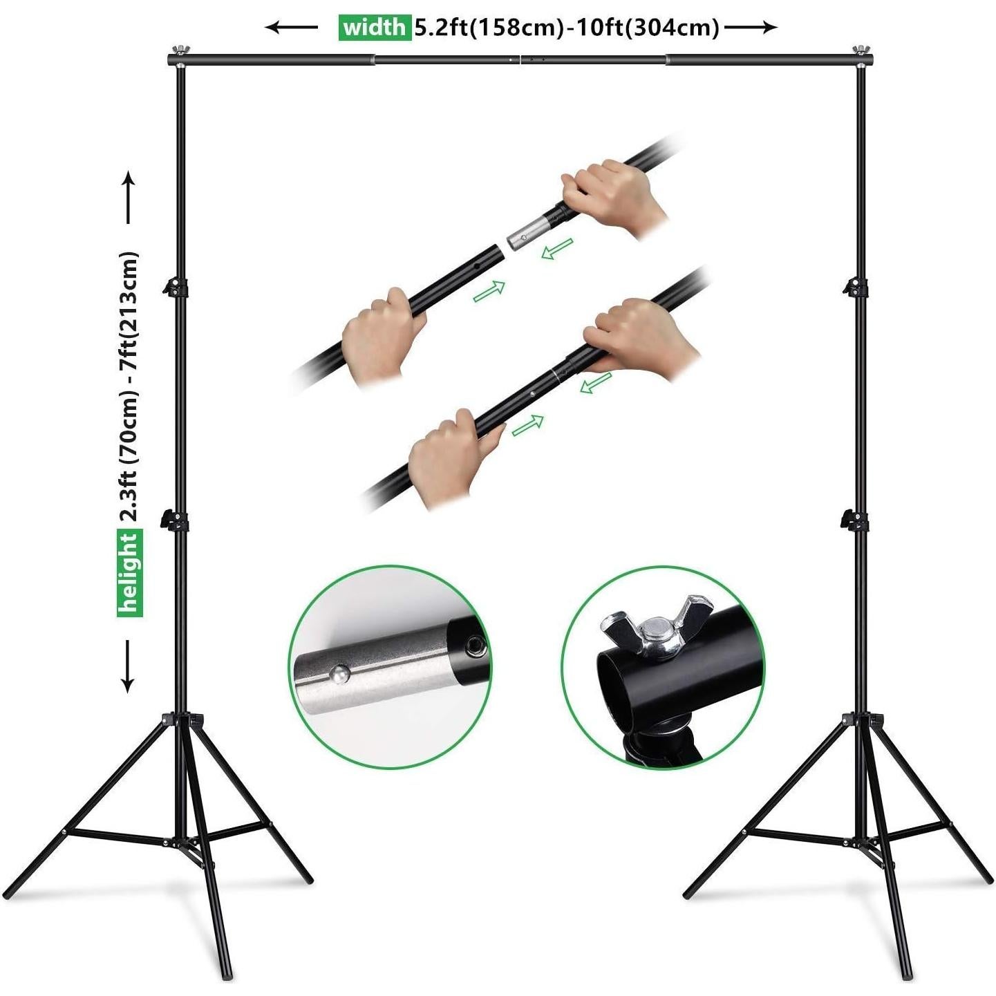 Kit de Estudio Fotográfico HPUSN con Soporte y Softbox 76 cm