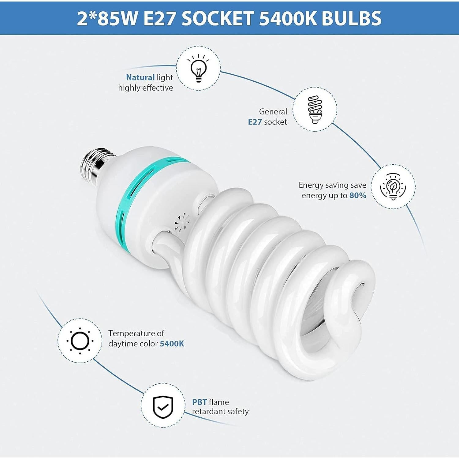 Kit de Estudio Fotográfico HPUSN con Soporte y Softbox 76 cm