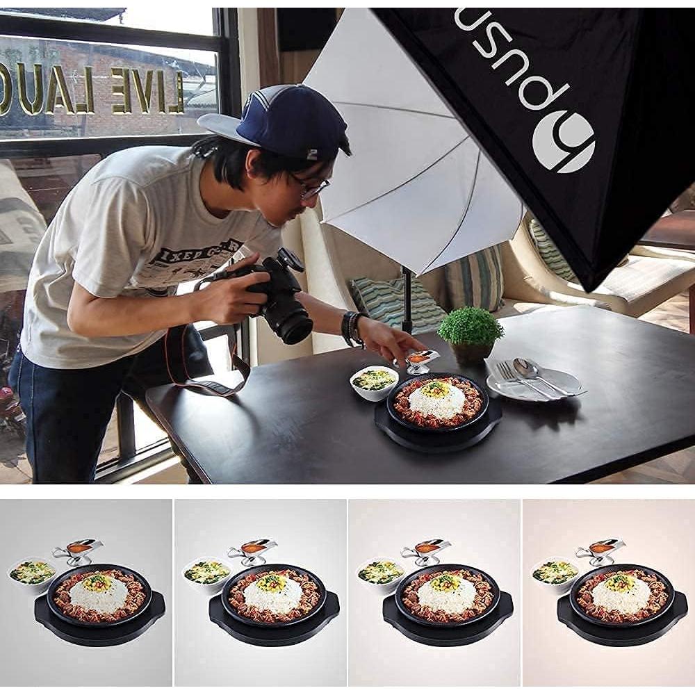 Kit de Estudio Fotográfico HPUSN con Soporte y Softbox 76 cm