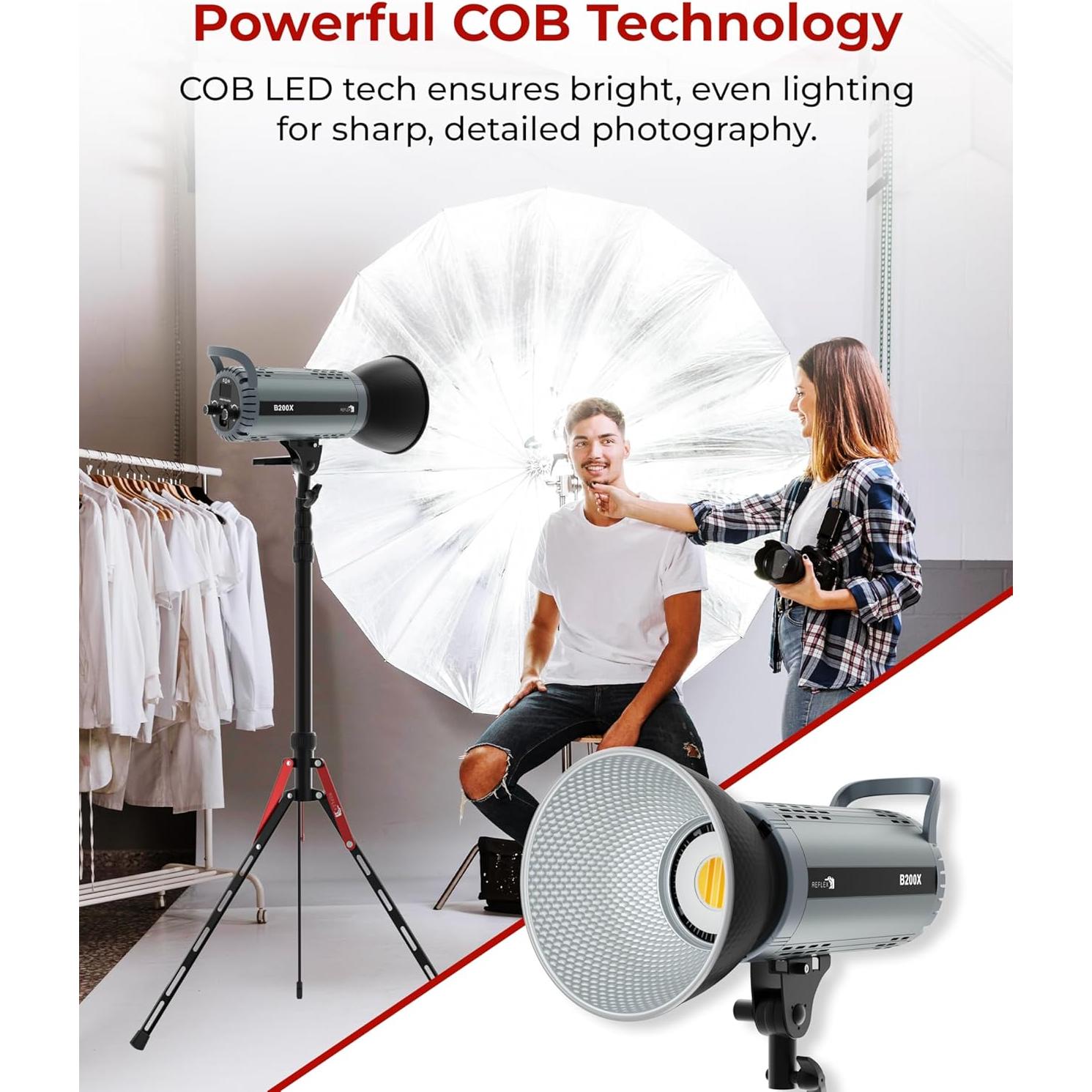 Luz LED COB Bi-Color 160W Reflex Camera CL-B200X 3200-5600K