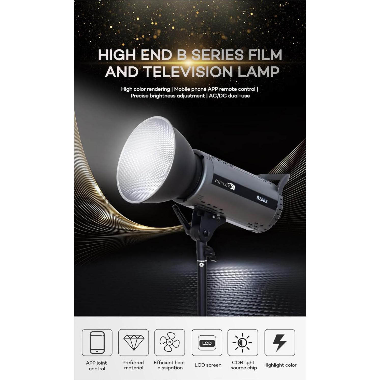 Luz LED COB Bi-Color 160W Reflex Camera CL-B200X 3200-5600K