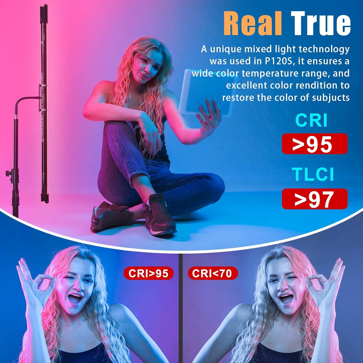 Luz de Fotografía RGB LUXCEO P120S 2800 Lúmenes Control APP