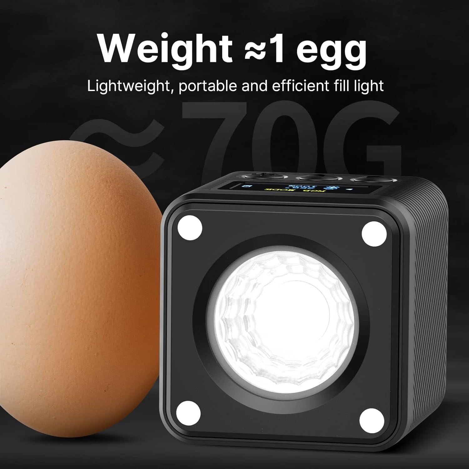 Luz LED RGB ULANZI L2 Portátil 360° para Microfotografía