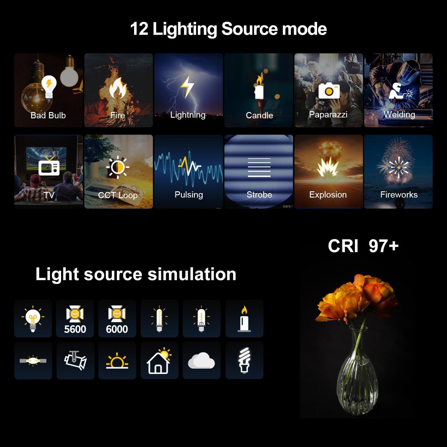 Luz de Anillo LED GVM TL600B 2700K-6800K para Smartphone