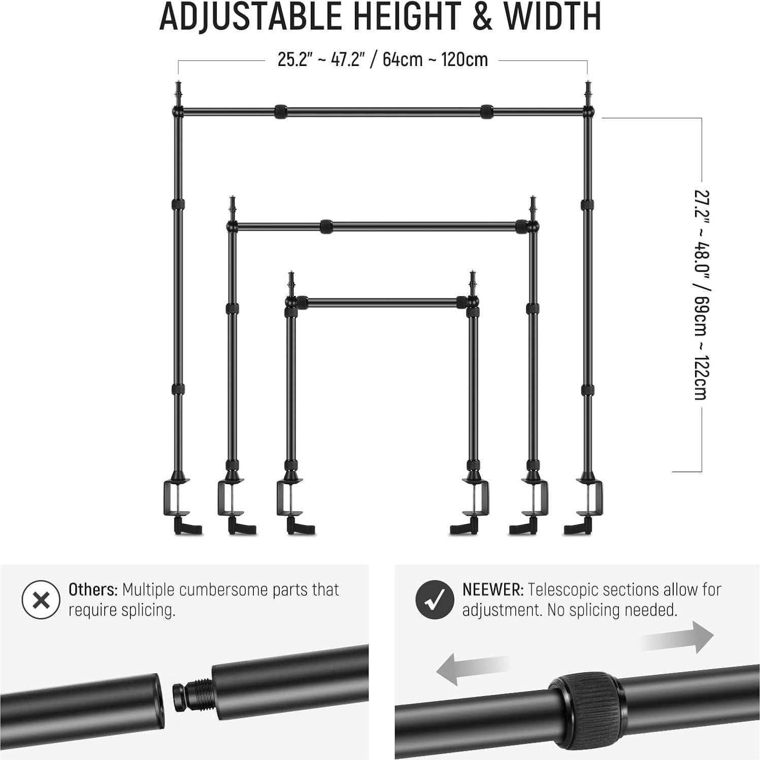 Panel de Luz LED RGB NEEWER PL60C 60W 23000Lux para Estudio