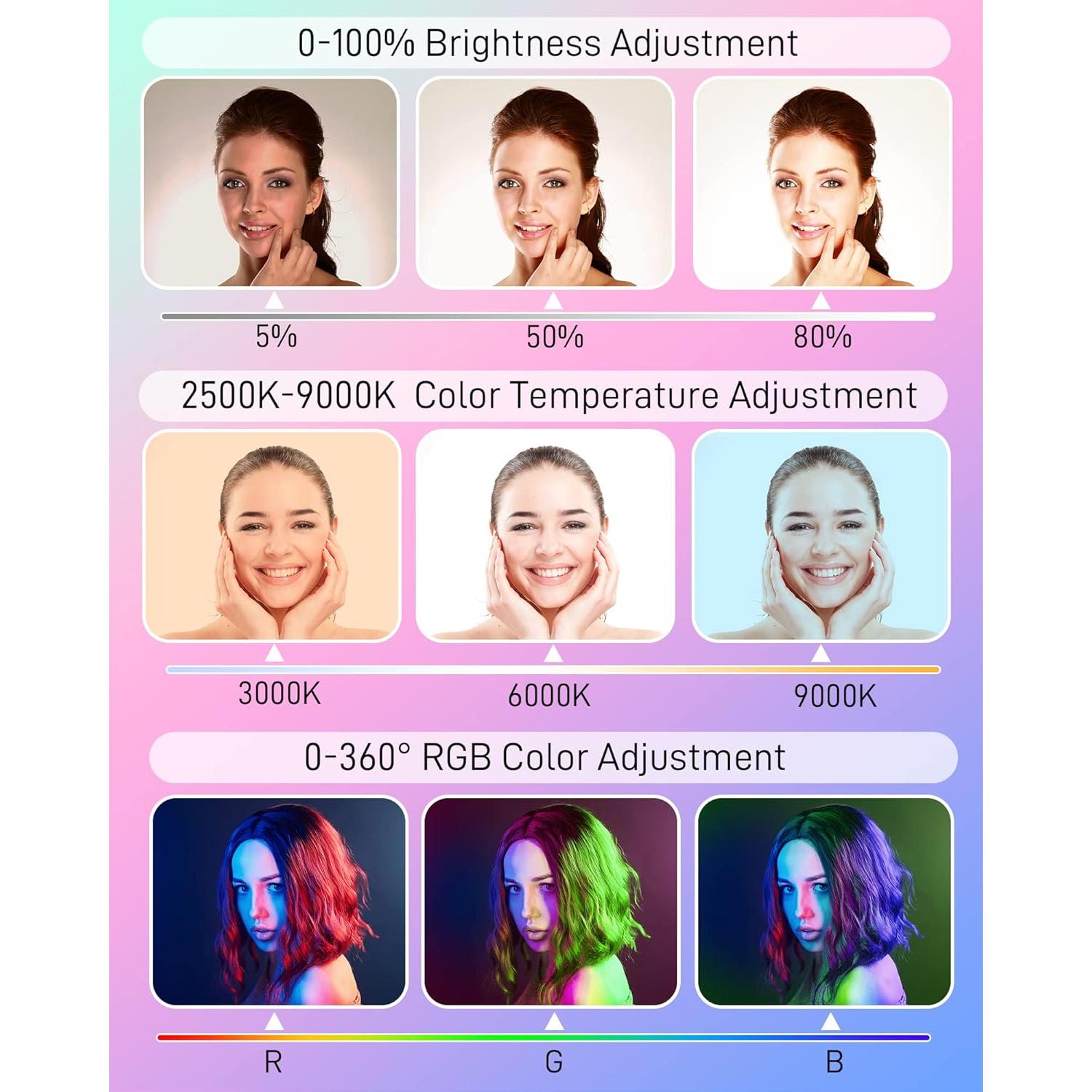 Luz Portátil RGB FRANDEK 4000mAh para Fotografía y Video