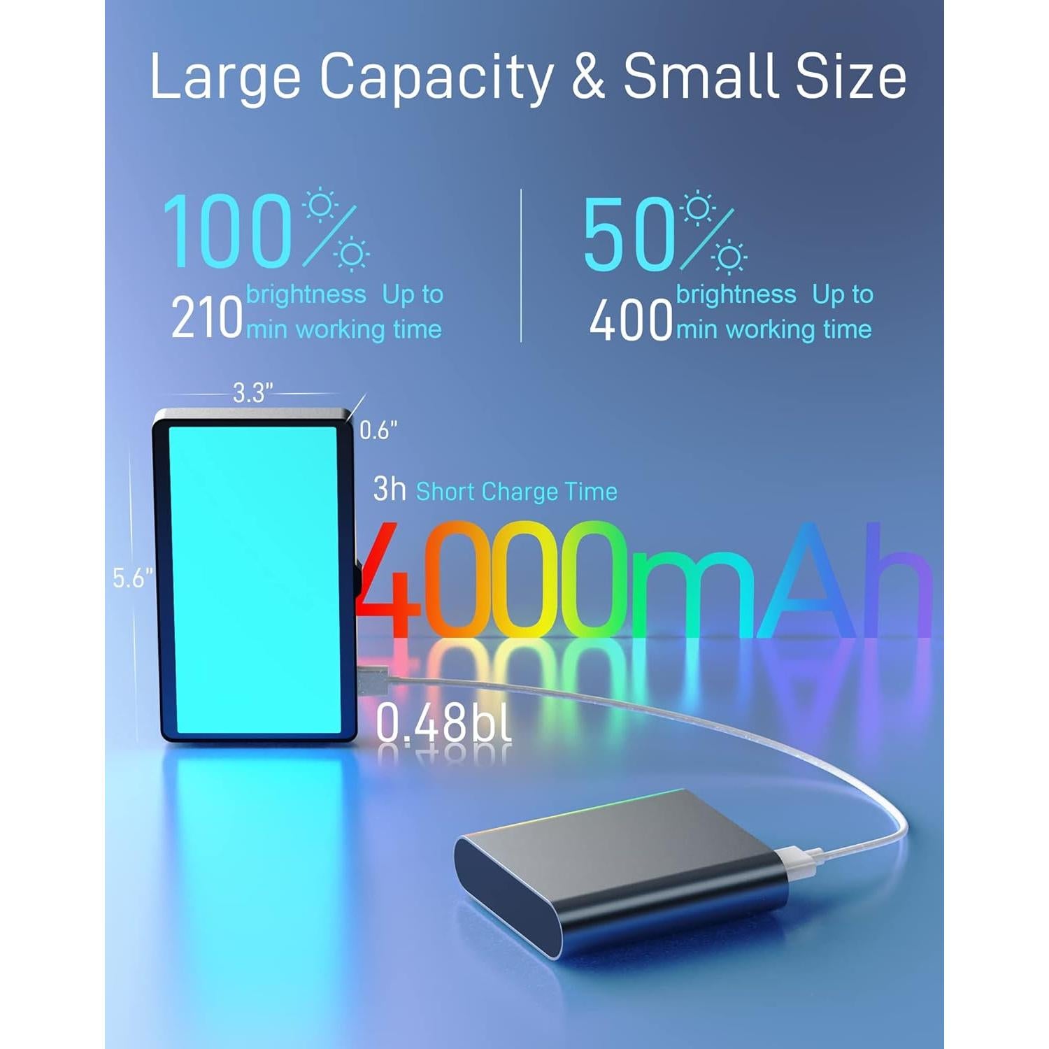 Luz Portátil RGB FRANDEK 4000mAh para Fotografía y Video