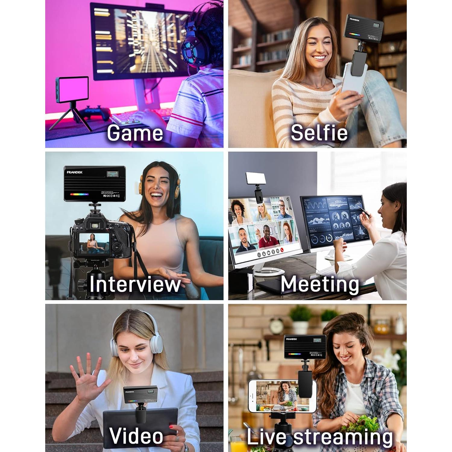 Luz Portátil RGB FRANDEK 4000mAh para Fotografía y Video