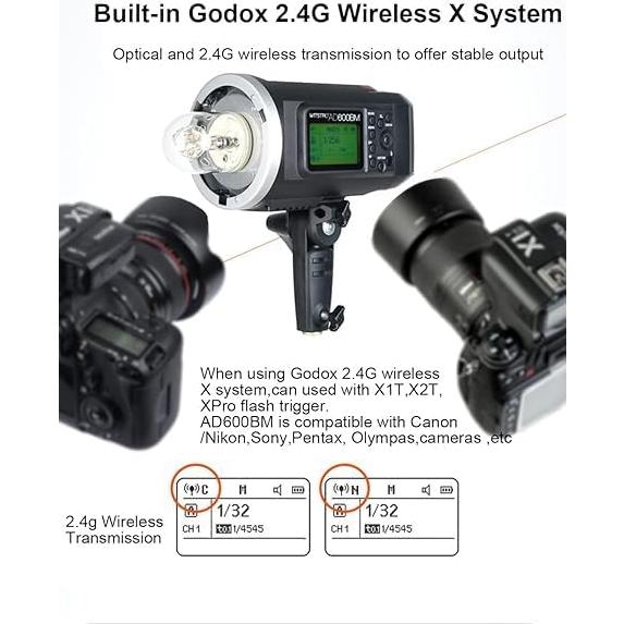 Flash Estroboscópico Godox AD600BM 600WS GN87 HSS 1/8000s