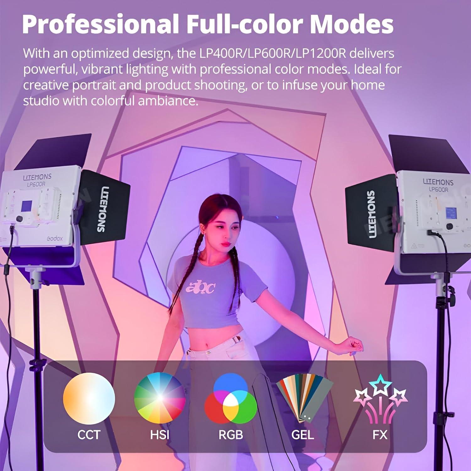 Panel de Luz LED RGB Godox Litemons LP600R 60W con App